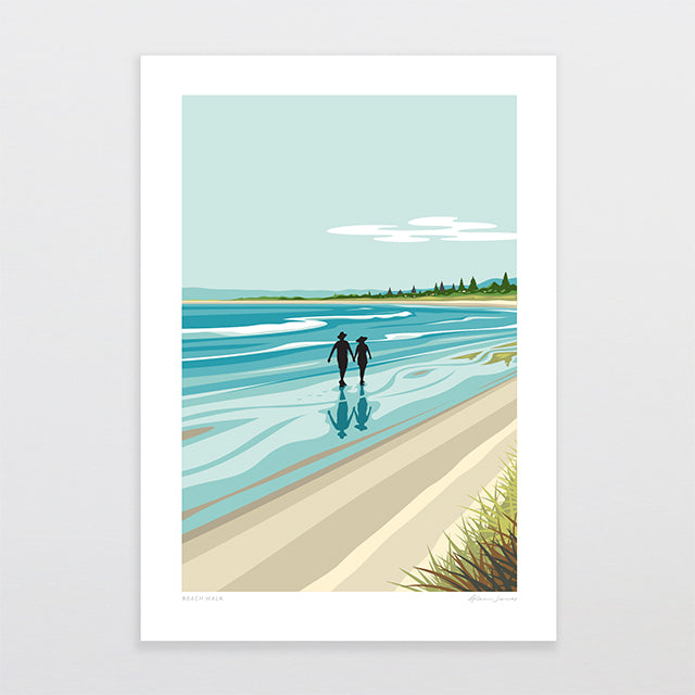 Beach Walk Art Print