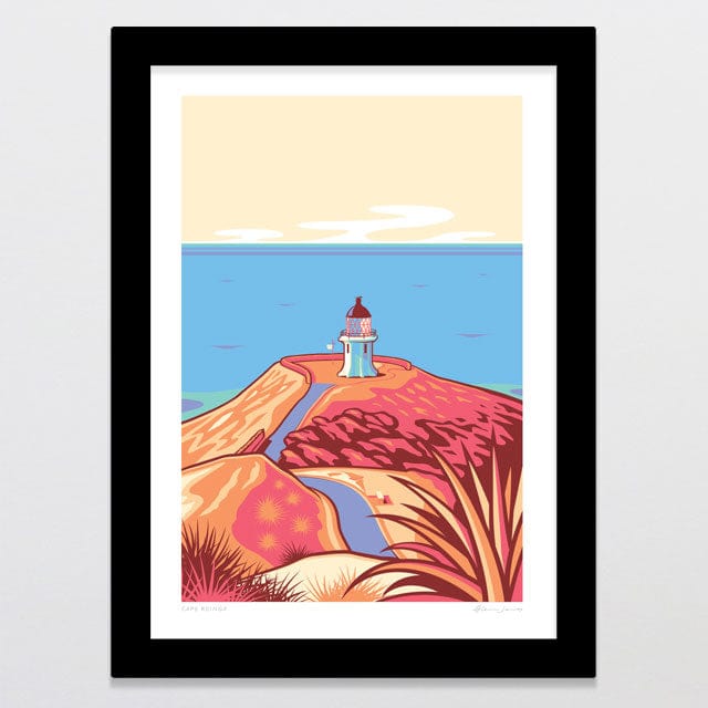 Glenn Jones Art Cape Reinga Alternative Colour 2024 Art Print Art Print A4 / Black