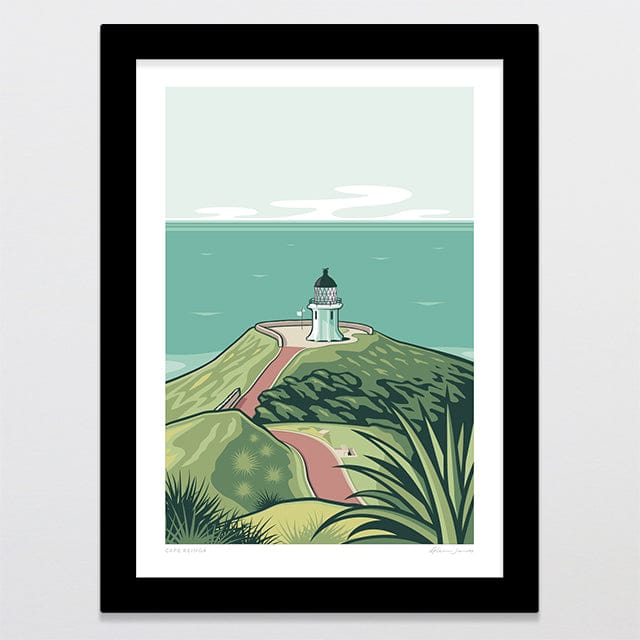 Glenn Jones Art Cape Reinga Alternative Colour 2025 Art Print Art Print A4 / Black