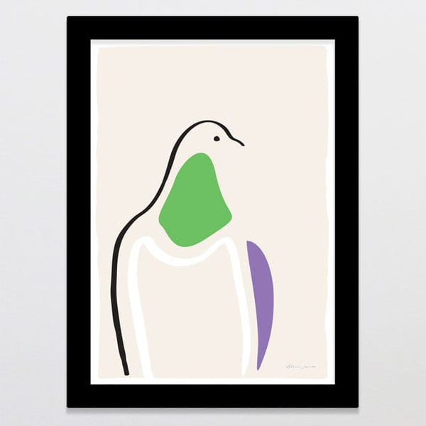 Kereru Ink Bird Art Print by NZ Artist Glenn Jones - Glenn Jones Art