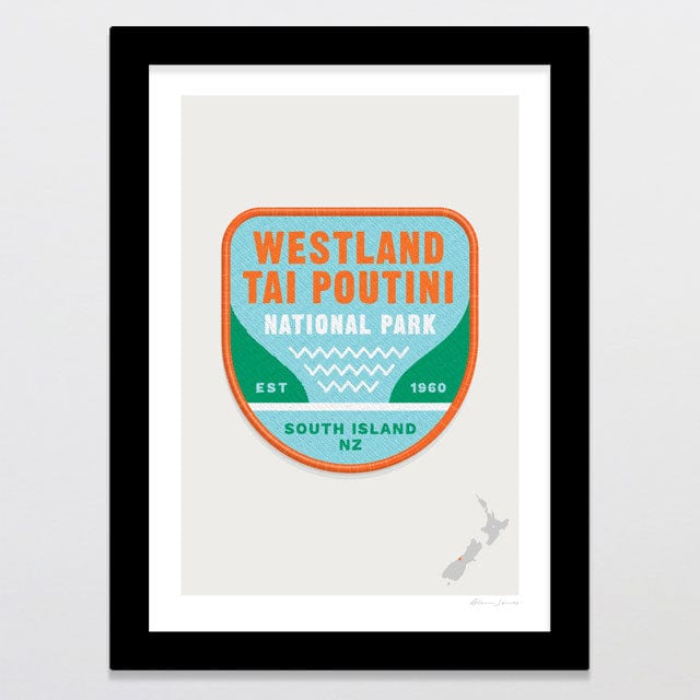 Glenn Jones Art National Park Patch - Westland Art Print Art Print A4 / Black