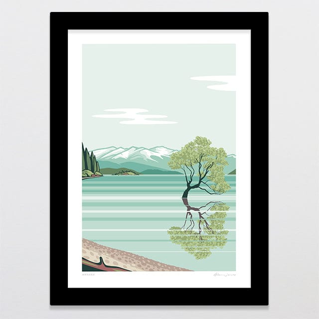 Glenn Jones Art Wanaka Alternative Colour 2025 Art Print Art Print A4 / Black