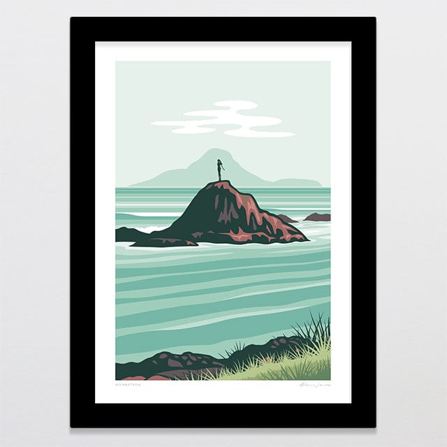 Glenn Jones Art Whakatane Alternative Colour 2025 Art Print Art Print A4 / Black