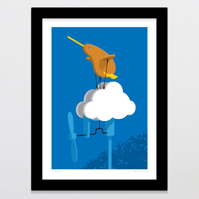 Glenn Jones Art Whirligig Art Print A4 / Black