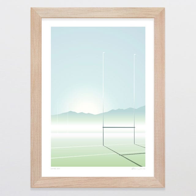 Glenn Jones Art Game Day Art Print Art Print A4 / Oak