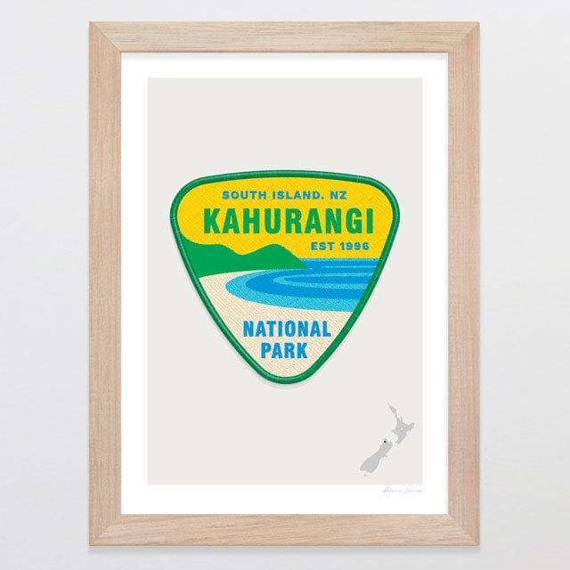 Glenn Jones Art National Park Patch - Kahurangi Art Print Art Print A4 / Oak