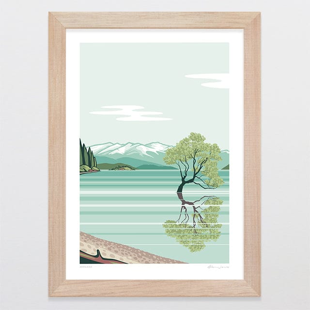 Glenn Jones Art Wanaka Alternative Colour 2025 Art Print Art Print A4 / Oak