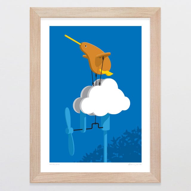 Glenn Jones Art Whirligig Art Print A4 / Oak