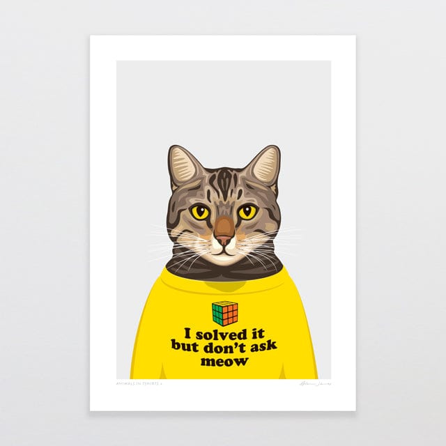 Glenn Jones Art Animals In Tshirts 3 Art Print Art Print A4 / Unframed