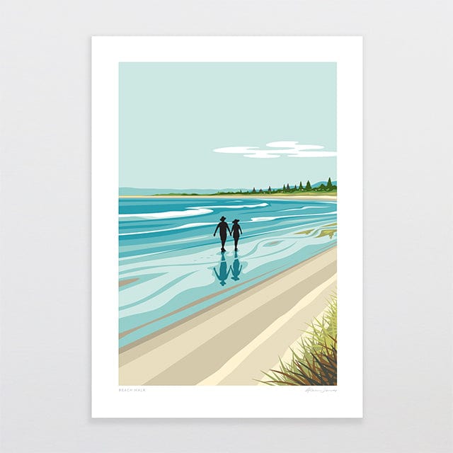 Glenn Jones Art Beach Walk Art Print Art Print A4 / Unframed