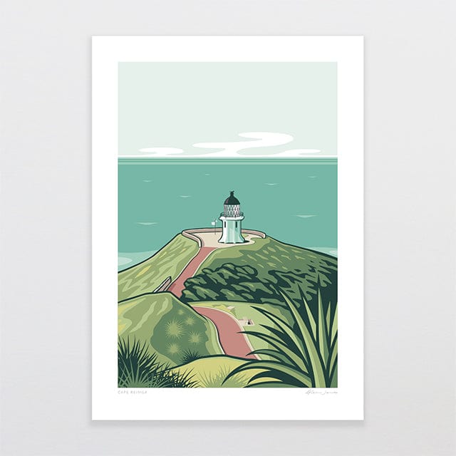 Glenn Jones Art Cape Reinga Alternative Colour 2025 Art Print Art Print A4 / Unframed