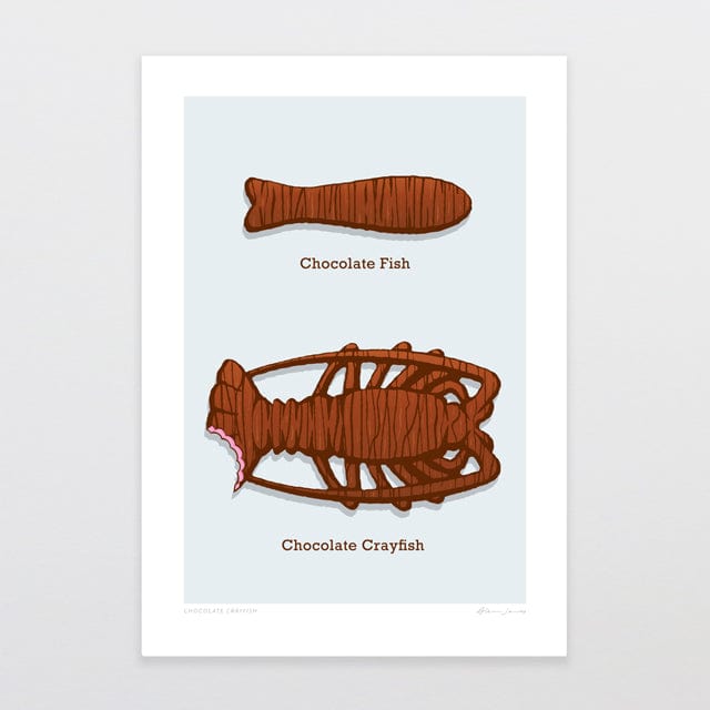 Glenn Jones Art Chocolate Crayfish Art Print Art Print A4 / Unframed