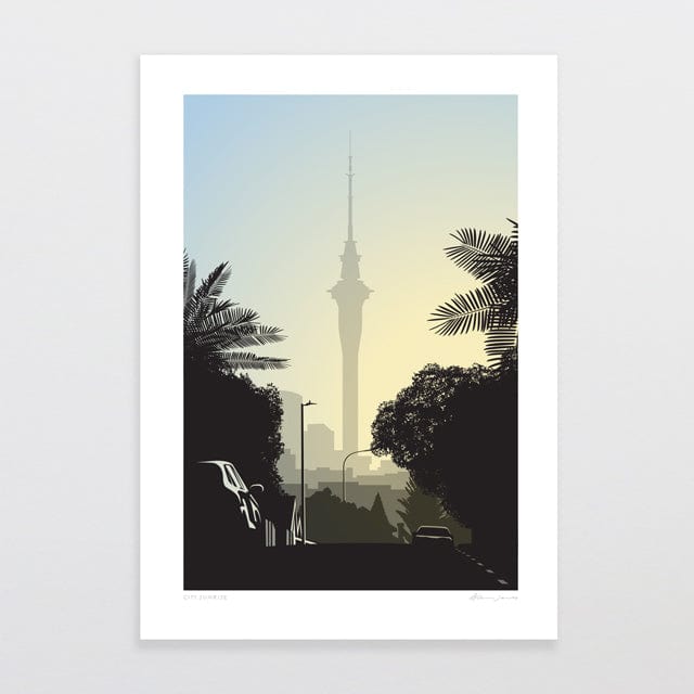 Glenn Jones Art City Sunrise Art Print Art Print A4 / Unframed