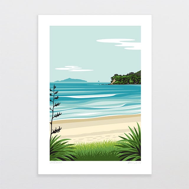 Glenn Jones Art Langs Beach Art Print Art Print A4 / Unframed