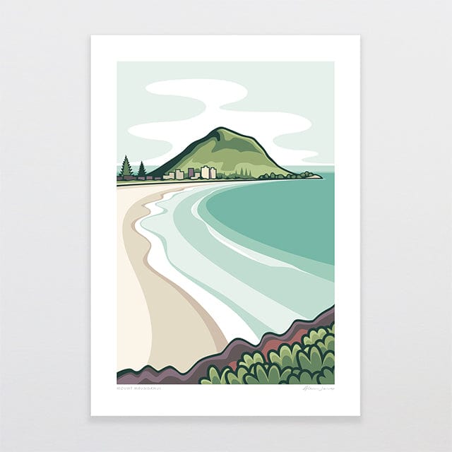 Glenn Jones Art Mount Maunganui Alternative Colour 2025 Art Print Art Print A4 / Unframed