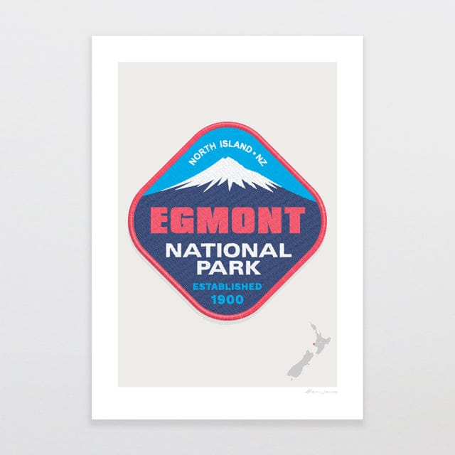 Glenn Jones Art National Park Patch - Egmont Art Print Art Print A4 / Unframed