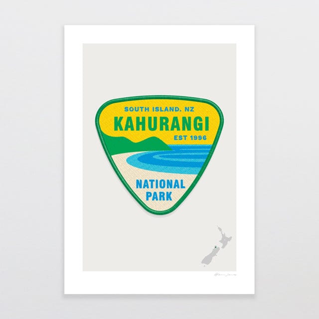 Glenn Jones Art National Park Patch - Kahurangi Art Print Art Print A4 / Unframed