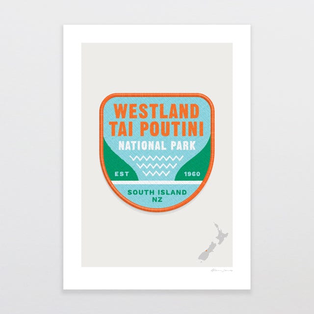 Glenn Jones Art National Park Patch - Westland Art Print Art Print A4 / Unframed