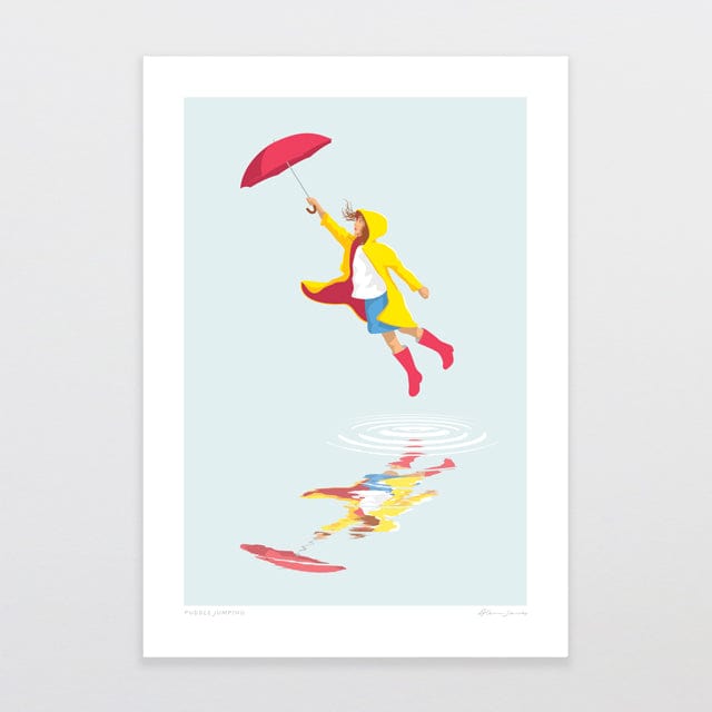 Glenn Jones Art Puddle Jumping Art Print Art Print A4 / Unframed