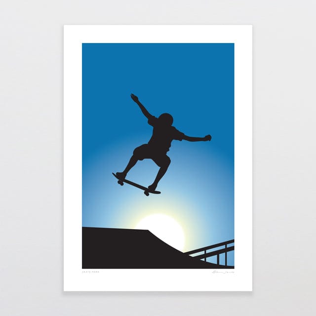 Glenn Jones Art Skate Park Art Print Art Print A4 / Unframed