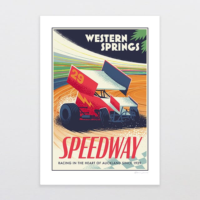 Glenn Jones Art Speedway Art Print Art Print A4 / Unframed