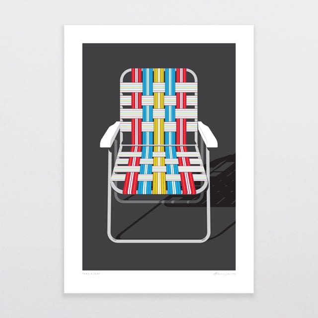 Glenn Jones Art Take A Seat Art Print Art Print A4 / Unframed