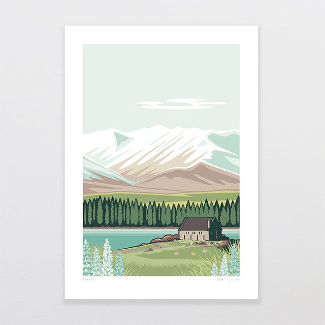 Glenn Jones Art Tekapo Alternative Colour 2025 Art Print Art Print A4 / Unframed