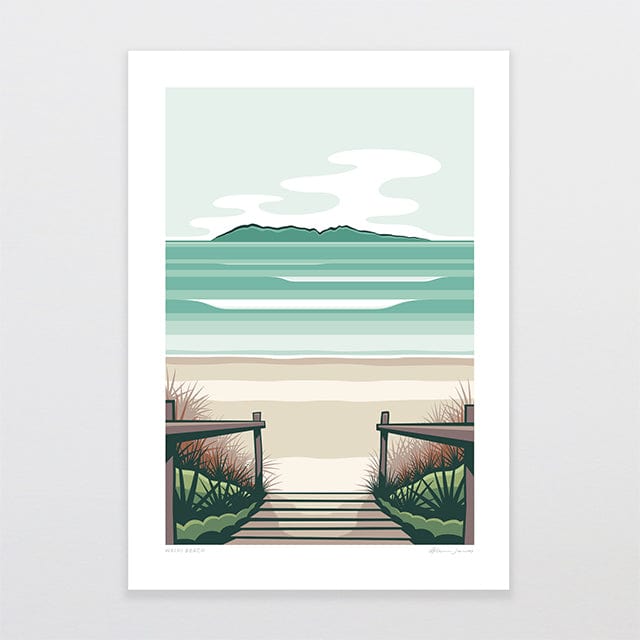 Glenn Jones Art Waihi Beach Alternative Colour 2025 Art Print Art Print A4 / Unframed