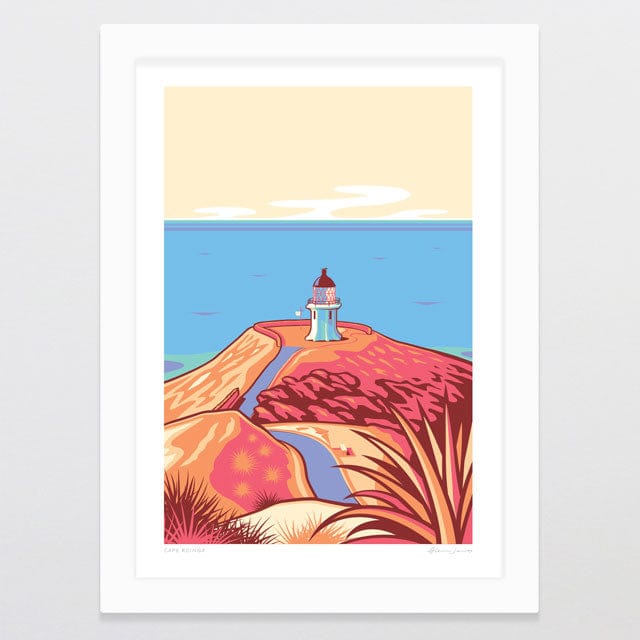 Glenn Jones Art Cape Reinga Alternative Colour 2024 Art Print Art Print A4 / White