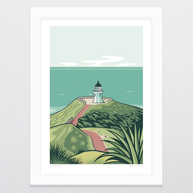 Glenn Jones Art Cape Reinga Alternative Colour 2025 Art Print Art Print A4 / White