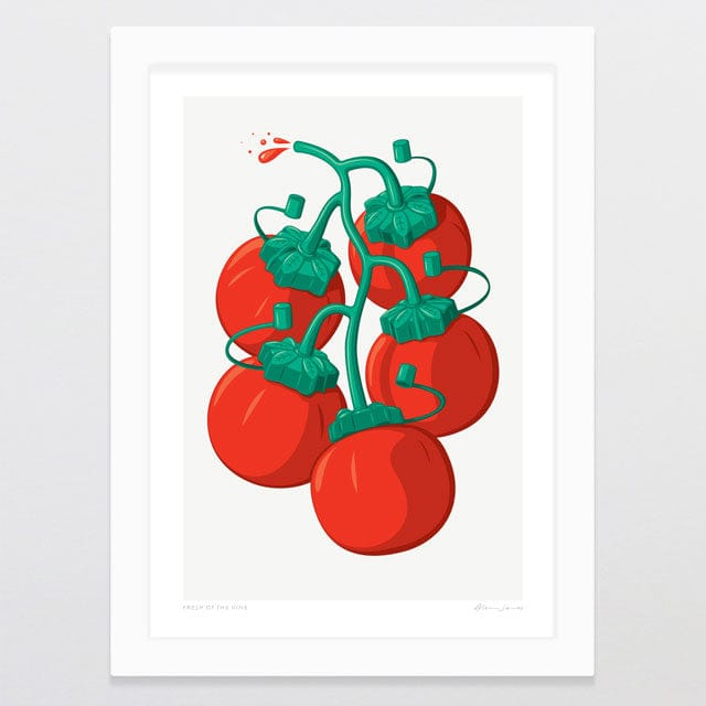 Glenn Jones Art Fresh Off The Vine Art Print Art Print A4 / White