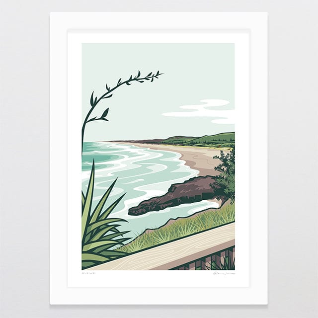 Glenn Jones Art Muriwai Alternative Colour 2025 Art Print Art Print A4 / White