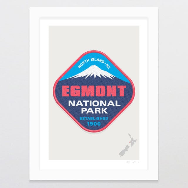 Glenn Jones Art National Park Patch - Egmont Art Print Art Print A4 / White