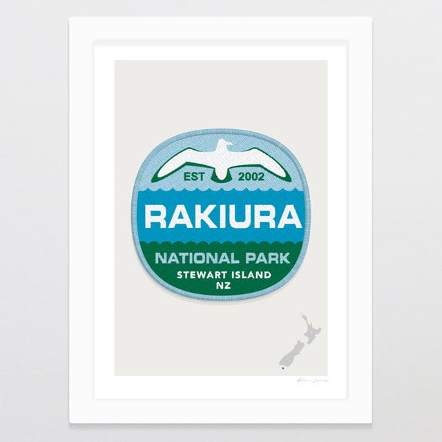 Glenn Jones Art National Park Patch - Rakiura Art Print Art Print A4 / White