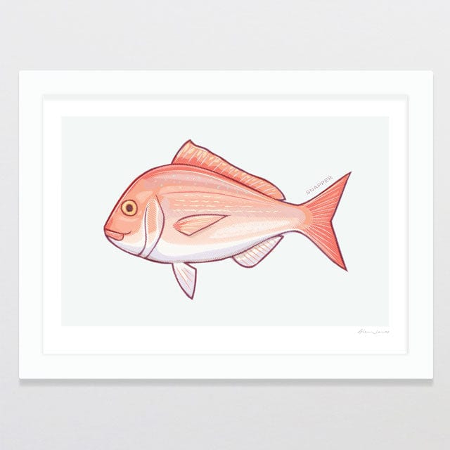 Glenn Jones Art Snapper Art Print Art Print A4 / White