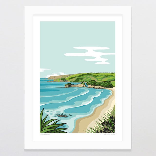 Glenn Jones Art Tāwharanui Art Print Art Print A4 / White