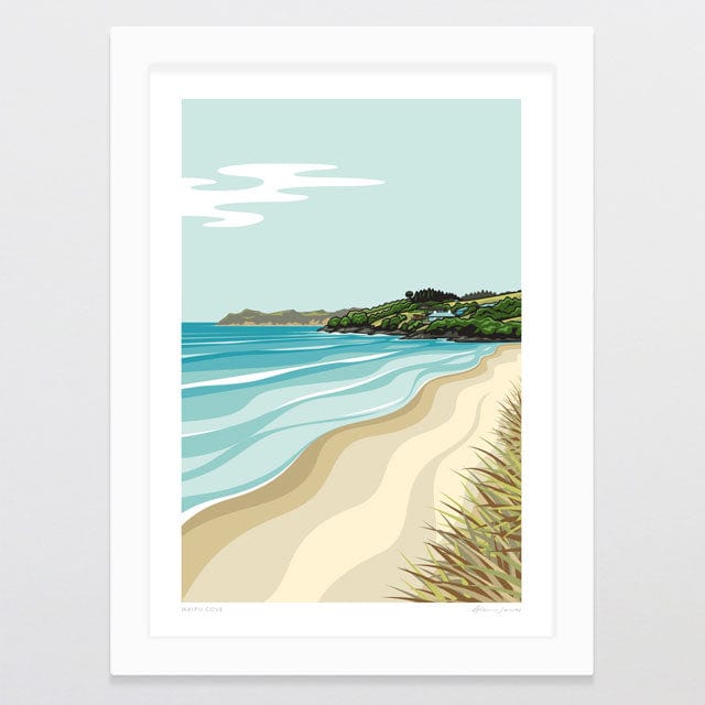 Glenn Jones Art Waipu Cove Art Print Art Print A4 / White