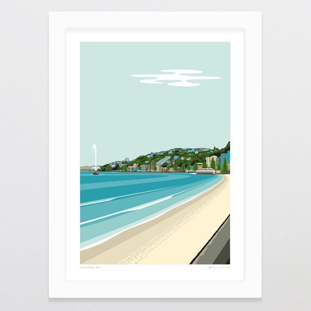 Oriental Bay Art Print by NZ Artist Glenn Jones - Glenn Jones Art