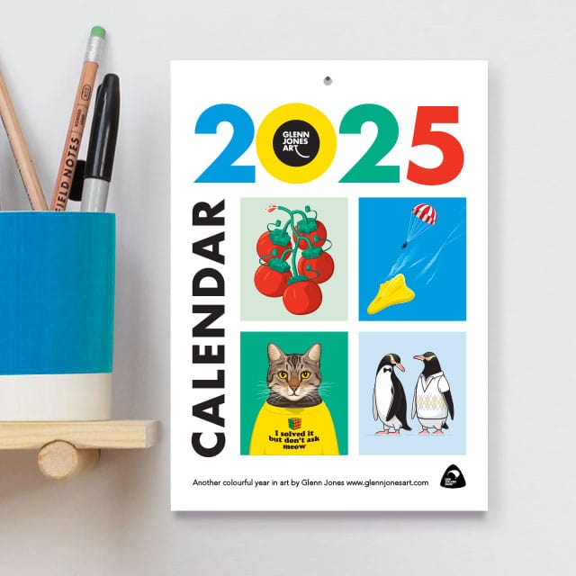 Glenn Jones Art 2025 Calendar | A colourful year in art by Glenn Jones Calendar