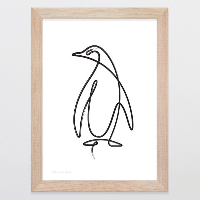 Single Line Kiwi Art Print by NZ Artist Glenn Jones - Glenn Jones Art