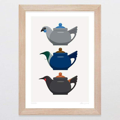 Tea Birds Art Print by NZ Artist Glenn Jones - Glenn Jones Art