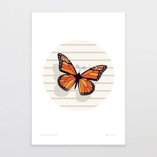 Glenn Jones Art Butterfly Bungalow Art Print Art Print A4 Print / Unframed