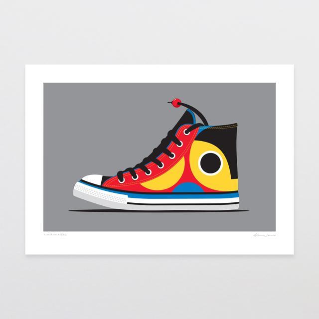 Kiwiana Kicks Art Print-Glenn Jones Art